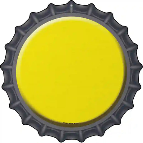 Yellow Novelty Metal Bottle Cap Sign BC-155