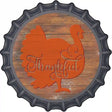 Thanksgiving Turkey Novelty Metal Bottle Cap Sign