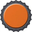 Orange Novelty Metal Bottle Cap Sign BC-156