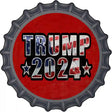 Trump 2024 American Flag Novelty Metal Bottle Cap Sign