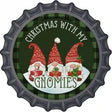 Christmas with my Gnomies Novelty Metal Bottle Cap Sign