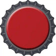 Red Novelty Metal Bottle Cap Sign BC-157