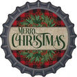 Merry Christmas Red Novelty Metal Bottle Cap Sign