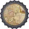 East Asia Map Novelty Metal Bottle Cap Sign