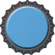 Light Blue Novelty Metal Bottle Cap Sign BC-161