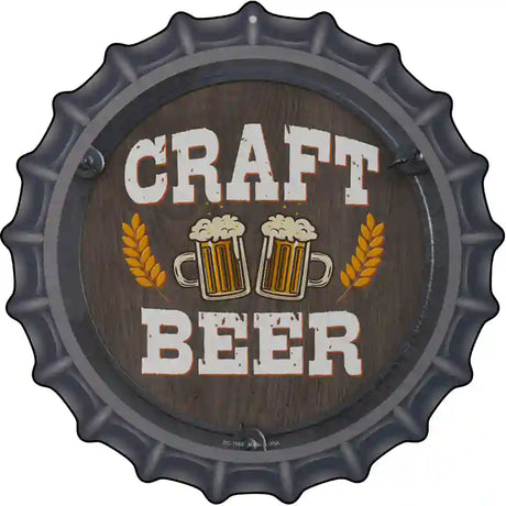 Craft Beer Novelty Metal Bottle Cap Sign