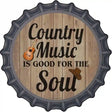 Country Music Soul Novelty Metal Bottle Cap Sign