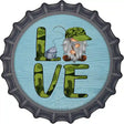 Camo Love Fishing Gnome Novelty Metal Bottle Cap Sign