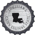 Louisiana Cajun Culture State Novelty Metal Bottle Cap Sign BC-1808