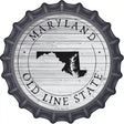 Maryland Old Line State Novelty Metal Bottle Cap Sign BC-1810