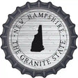 New Hampshire Granite State Novelty Metal Bottle Cap Sign BC-1819