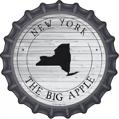 New York Big Apple Novelty Metal Bottle Cap Sign BC-1822