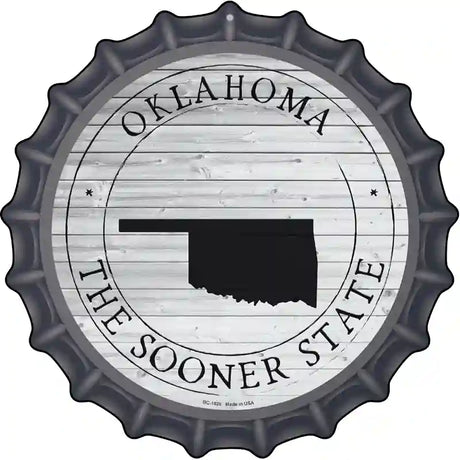 Oklahoma Sooner State Novelty Metal Bottle Cap Sign BC-1826