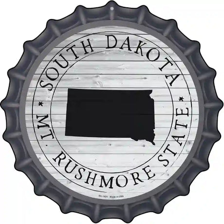 South Dakota Mt Rushmore State Novelty Metal Bottle Cap Sign BC-1831