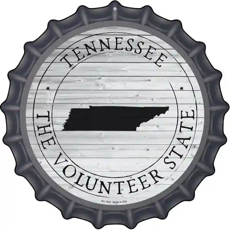 Tennessee Volunteer State Wholesasle Novelty Metal Bottle Cap Sign BC-1832