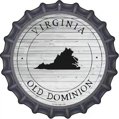 Virginia Old Dominion Novelty Metal Bottle Cap Sign BC-1836