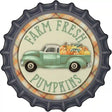 Farm Fresh Pumpkins Novelty Metal Bottle Cap Sign