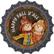 Happy Fall Yall Scarecrow Novelty Metal Bottle Cap Sign