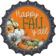 Happy Fall Yall Pumpkins Novelty Metal Bottle Cap Sign