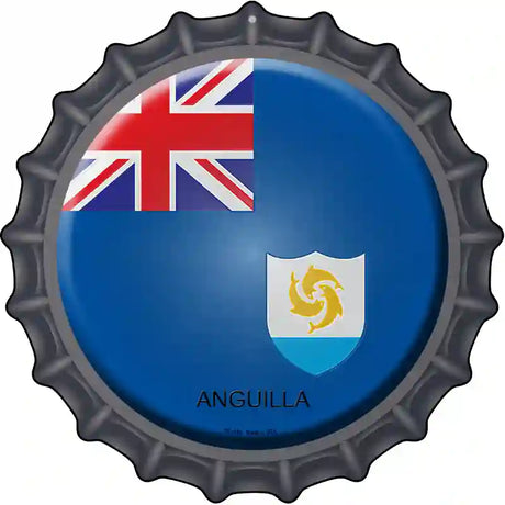 Anguilla Novelty Metal Bottle Cap Sign BC-189