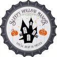 Sleepy Hollow Manor Novelty Metal Bottle Cap Sign