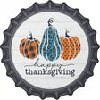 Happy Thanksgiving Pumpkins Novelty Metal Bottle Cap Sign