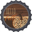 Hello Fall Pumpkin Novelty Metal Bottle Cap Sign