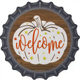 Pumpkin Welcome Novelty Metal Bottle Cap Sign