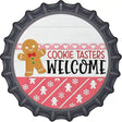 Cookie Tasters Welcome Novelty Metal Bottle Cap Sign