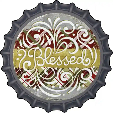 Blessed Christmas Novelty Metal Bottle Cap Sign