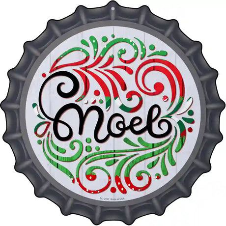 Noel Christmas Novelty Metal Bottle Cap Sign