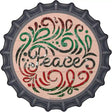 Peace Christmas Novelty Metal Bottle Cap Sign