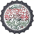 Silent Night Christmas Novelty Metal Bottle Cap Sign