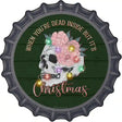 Dead Inside but its Christmas Novelty Metal Bottle Cap Sign