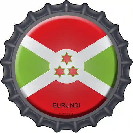 Burundi Novelty Metal Bottle Cap Sign BC-219