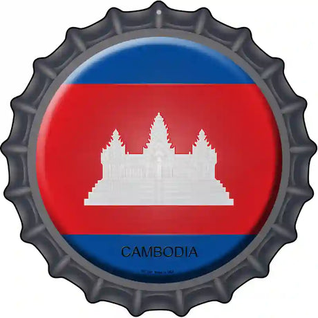 Cambodia Novelty Metal Bottle Cap Sign BC-221