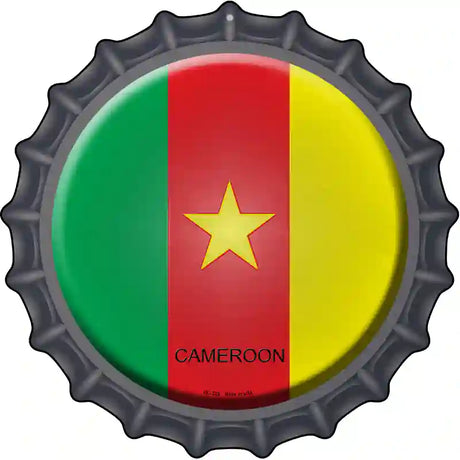 Cameroon Novelty Metal Bottle Cap Sign BC-222