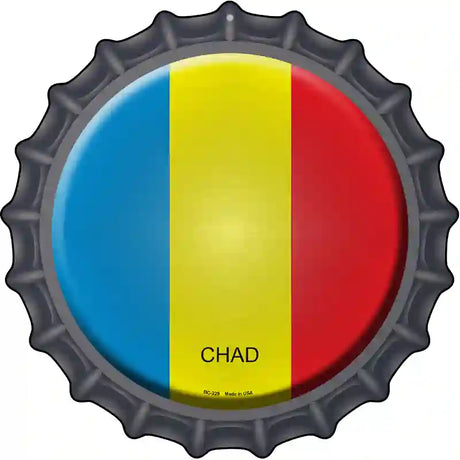 Chad Novelty Metal Bottle Cap Sign BC-229