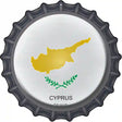 Cyprus Novelty Metal Bottle Cap Sign BC-248