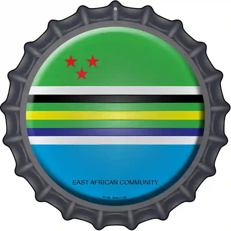 East African Community Novelty Metal Bottle Cap Sign BC-256