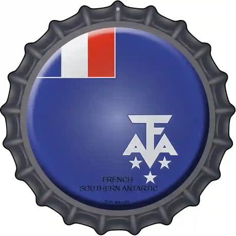 French Southern Antarctic Novelty Metal Bottle Cap Sign BC-272