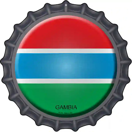 Gambia Novelty Metal Bottle Cap Sign BC-275