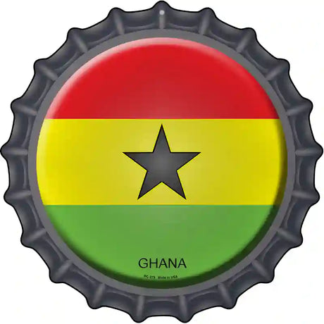 Ghana Novelty Metal Bottle Cap Sign BC-279