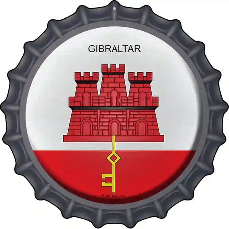 Gibraltar Novelty Metal Bottle Cap Sign BC-280