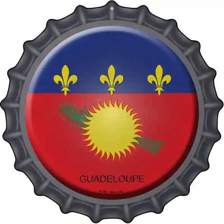 Guadeloupe Novelty Metal Bottle Cap Sign BC-284