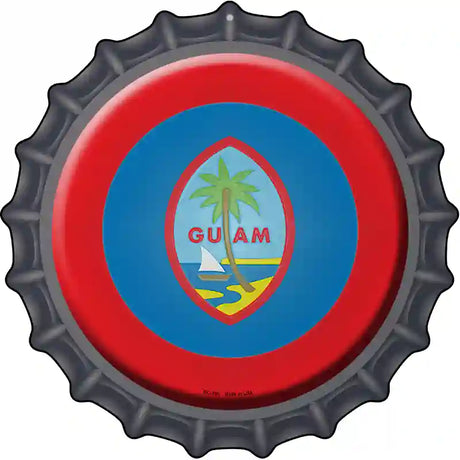 Guam Novelty Metal Bottle Cap Sign BC-285