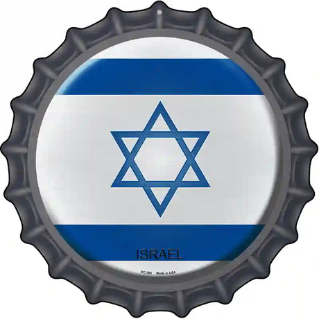 Israel Novelty Metal Bottle Cap Sign BC-305