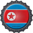 North Korea Novelty Metal Bottle Cap Sign BC-321