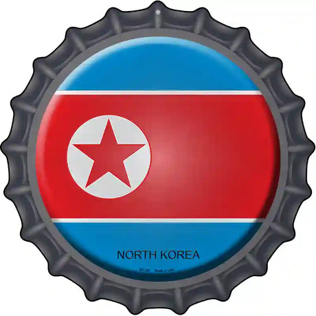 North Korea Novelty Metal Bottle Cap Sign BC-321