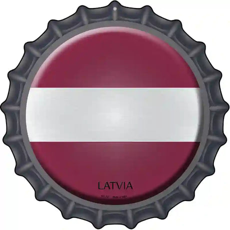 Latvia Novelty Metal Bottle Cap Sign BC-327